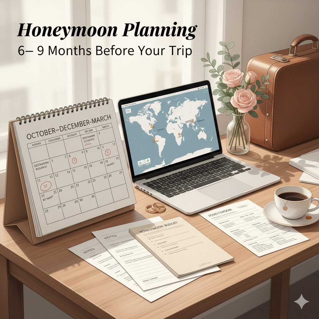 Honeymoon Planning Checklist: 6–9 Months Before Your Trip